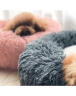 Hodowla psów okrągły kot zima ciepły spania torba na ramię długi pluszowe Super miękkie łóżko dla zwierząt poduszka dla szczenia
