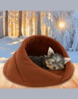Ciepłe posłanie dla psa dla zwierząt domowych dom miękkie nadaje się z polaru kot pies łóżko dom dla psów poduszka kot śpiwór gn