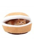 YUYU ciepłe łóżko dla kota dom dla psa z hamburgerami łóżko Disassem Blability wiatroszczelna Pet Mat Puppy gniazdo powłoki ukry