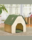 HOT!! Łóżko dla psa Cama Para Cachorro miękka buda dla psa koc taką opcję, Pet Cat Dog kształt domu 2 kolory czerwony/zielony ho