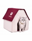 HOT!! Łóżko dla psa Cama Para Cachorro miękka buda dla psa koc taką opcję, Pet Cat Dog kształt domu 2 kolory czerwony/zielony ho