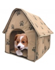 Pies dom kocyk dla psa składany mały ślad zwierzęta domowe są namiot z łóżkiem hodowla kotów kryty przenośny Trave dom Kennel Pe