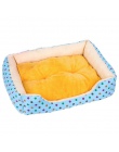 Legowisko dla psa hodowla miękki pies Puppy Pet Supplies zimowe ciepłe pluszowe łóżko dom wodoodporna tkanina gniazdo dla małych