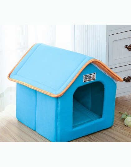 Dom dla zwierząt składane łóżko z mata miękki zimowy lampart pies Puppy Sofa poduszka dom hodowla gniazdo łóżko dla psa i kota d