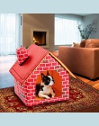 Składany dom dla psa zwierzęta domowe są namiot z łóżkiem hodowla kotów kryty przenośny podróży Puppy mata dla zwierząt domowych