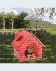 Składany dom dla psa zwierzęta domowe są namiot z łóżkiem hodowla kotów kryty przenośny podróży Puppy mata dla zwierząt domowych