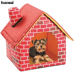 Przenośny cegły dla zwierząt domowych domu ciepłe i przytulne legowisko dla kota