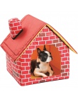 Przenośny cegły dla zwierząt domowych domu ciepłe i przytulne legowisko dla kota