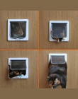 Drzwi dla zwierząt domowych 4 Way zamykany pies kotek kotek drzwi bezpieczeństwa klapa drzwi tworzywo ABS S/M/L zwierząt małe zw