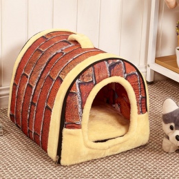 Hot!!! dla psa dom dla psa gniazdo z matą składane łóżko dla zwierząt domowych legowisko dla kota dom dla małych i średnich psów