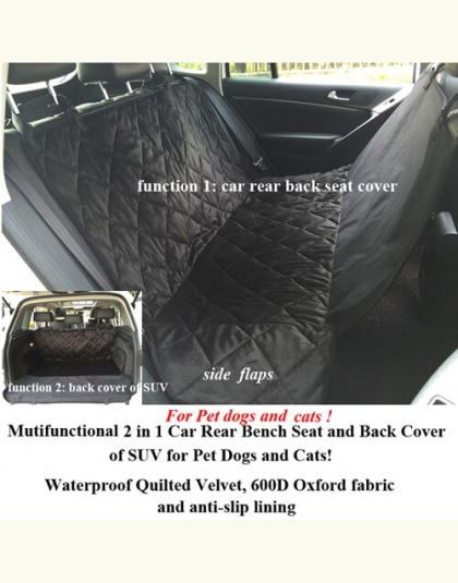 Dla zwierząt domowych z tyłu samochodu ławki z powrotem pokrycie siedzenia samochodu mata wodoodporna hamak styl i tylna pokrywa