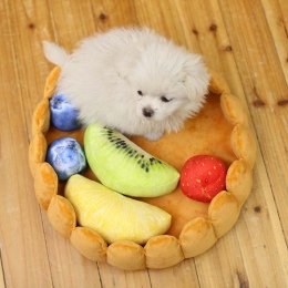 1 zestaw śliczne Pet Dog owoców Tart łóżko Pad utrzymać ciepłe hodowla kotów mata do spania gniazdo dom z pięciu owoców zabawki 