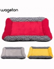 Fala łóżko dla psa Petshop Wageton ciepła mata dla zwierząt hodowla Sofa z bawełny wypełnione koc poduszka dla szczeniąt małe śr