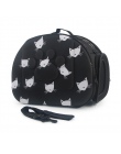 Kot wzór niebieski torba do noszenia psa przenośny koty torebka składana torba podróżna Puppy na ramię do przenoszenia torby dla