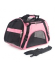 Fioletowy przenośny Torba dla zwierząt różowy pies torby na zakupy niebieski kot przewoźnik wychodzących podróży oddychające zwi