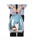 Gorąca sprzedaż przenośne dla zwierząt domowych kot torba przewoźnik przezroczysty kapsułki oddychająca torba podróżna kot pleca