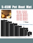5-45 W Terrarium gady ciepła Mat wspinaczka ogrzewanie ciepłe podkładki regulowany regulator temperatury maty gady materiały