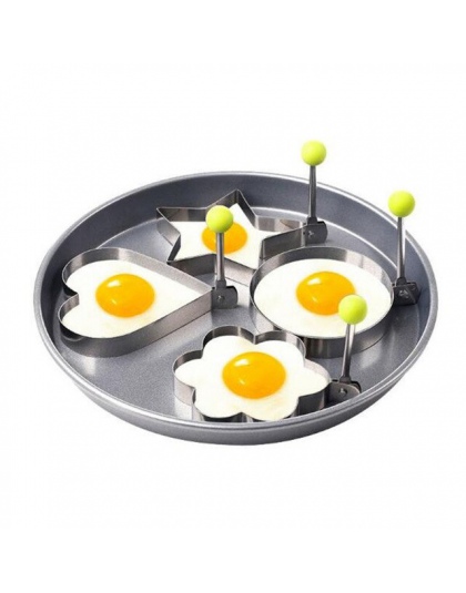 4 sztuk/zestaw ze stali nierdzewnej jajko sadzone Shaper naleśnik formy omlet formy do smażenia jajko narzędzia kuchenne akcesor