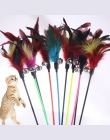 1 sztuk Hot sprzedaż zabawki dla kota, kot kij pióro z mały dzwon naturalne, takich jak ptaki losowy kolor czarny kolorowe słup