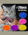 20 sztuk silikonowe miękkie kot paznokci czapki/kot łapa pazur/paznokcie zwierząt domowych Protector/kot paznokci pokrywa z bezp
