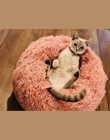 Okrągłe pluszowe legowisko dla kota dom dla zwierząt miękkie długie pluszowe kot Mat okrągły pies łóżko dla małych psów koty gni