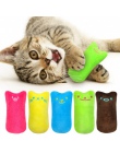 Śmieszne interaktywne pluszowy kot zabawkowe zwierzątko kotek zabawka do żucia zęby szlifowania kocimiętka zabawki pazury kciuka