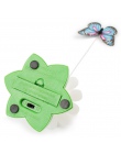 Kot elektryczny obracanie zabawki kolorowe motyl zabawki dla zwierząt z tworzywa sztucznego śmieszne zwierzęta interaktywne szko