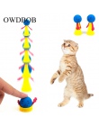 OWDBOB 2 sztuk/zestaw zabawny skoki kot zabawkowe zwierzątko kot odbijając zabawki szczeniak kotek gry zabawki kulki do odbijani