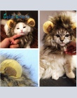 Śmieszne słodkie kostium dla zwierząt Cosplay lew peruka z grzywą Cap kapelusz dla kot Halloween boże narodzenie ubrania Fancy D