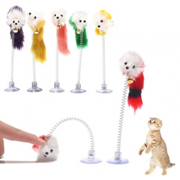 Losowy kolor z tworzywa sztucznego zabawki dla kota piórko zabawny kot myszy kształt 20x10 cm fałszywe myszy produktów dla zwier