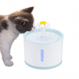 2.4L automatyczna Pet Cat fontanna wody z LED elektryczny USB pies kot Pet wyciszenie pijący miska podajnika zwierzęta domowe są