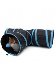 Dropshipping Pet tunel dla kota zabawki dla kotów kotek 4 otwory składane marszczą kot gry zabawka-tunel
