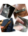 3 in1 grawerowane kot obroża odblaskowa kotek ID Tag numer telefonu tabliczka znamionowa obroża dla Charms dla małych psów skórz