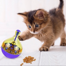 Dla zwierząt domowych zabawa miska karma dla kota do karmienia zabawki zwierzęta Tumbler wyciek karma dla zwierząt domowych Trai
