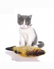 Anpro 1 PC żywe sztuczne ryby kształt symulacja pluszowe Pet Cat do żucia zabawka kot mięta kocimiętka ryby zabawki interakcji s