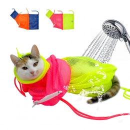 Siatka kot uwodzenie kąpiel torba koty regulowane torby do prania dla zwierząt kąpiel przycinanie paznokci wstrzykiwanie Anti Sc