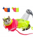 Siatka kot uwodzenie kąpiel torba koty regulowane torby do prania dla zwierząt kąpiel przycinanie paznokci wstrzykiwanie Anti Sc