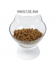 Koty dla zwierząt przezroczysta miska z uchwytem antypoślizgowe kot naczynie do żywności karmnik dla zwierząt miseczka na wodę i