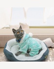 Miękki kot pies ubrania polar Puppy Chihuahua odzież płaszcz zimowy kombinezon pies kostium z kapturem piżamy dla małych średnic