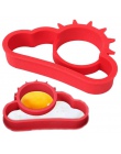 Hot 1 sztuk czerwony silikonowy SunCloud Cartoon smażyć jajko rama jajko formy naleśnik jaj pierścienie Shaper jaj omlet formy k