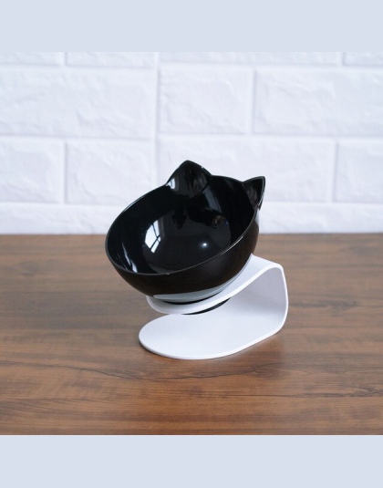 Antypoślizgowe miska dla kotów s podwójne miski z podniesiony stojak karma dla zwierząt domowych i miski na wodę dla psów kotów 