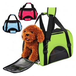 Składana torba nylonu oddychającą siatką do kot przewoźnicy na zewnątrz przenośne pies torba podróżna na zewnątrz małe zwierzę d