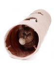 Wysokiej jakości tunel dla zwierząt domowych długie, 120 cm 2 otwory kot Puppy królik Teaser śmieszne ukryć tunel zabawki z piłk