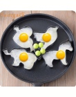 Narzędzia do jajek ze stali nierdzewnej jajko smażone narzędzie do formowania zwierząt kształt Shaper naleśnik formy kuchnia got
