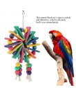 Nowy styl Pet papuga zabawki drewniane wiszące klatka zabawki dla papugi ptak Funny wiszące stojący zabawkowe zwierzątko ptak ma