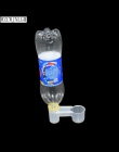 2 sztuk z przenośne plastikowe przezroczysta butelka na wodę karmnik dla ptaków drobiu gołębi waterer akcesoria