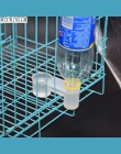 2 sztuk z przenośne plastikowe przezroczysta butelka na wodę karmnik dla ptaków drobiu gołębi waterer akcesoria
