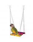 Ptak huśtawka zabawki, Parakeet grzędy wiszące klatka zabawka dla Conures papugi papugi nimfy ary zięby (kolorowe)