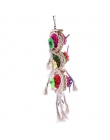 Cockatiel papuga zabawki drewniane stali nierdzewnej dzwonek zawieszany klatka zabawki dla papugi ptak wiewiórka śmieszne łańcuc