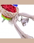 Cockatiel papuga zabawki drewniane stali nierdzewnej dzwonek zawieszany klatka zabawki dla papugi ptak wiewiórka śmieszne łańcuc